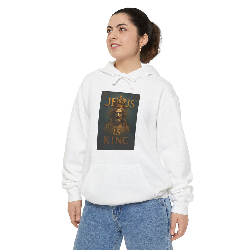 Jesus Is King Hoodie — Christian Faith Pullover for Worship & Gifts