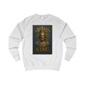 Jesus Is King Sweatshirt — Christian Faith Pullover with Crowned Christ Design
